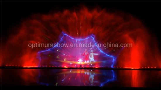 India Dal Lake Proiezione di uno schermo d'acqua all'aperto Caratteristica decorativa dell'acqua Fontana galleggiante Spettacolo danzante con laser e luci