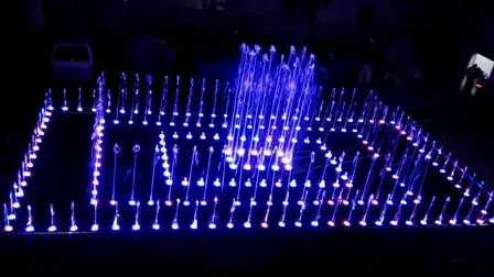 Fontana da pavimento a LED colorata per esterni con musica leggera e danzante
